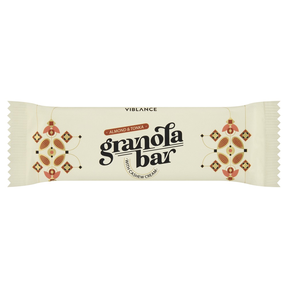 Baton Granola fara gluten cu migdale si tonka, 55 g, Viblance