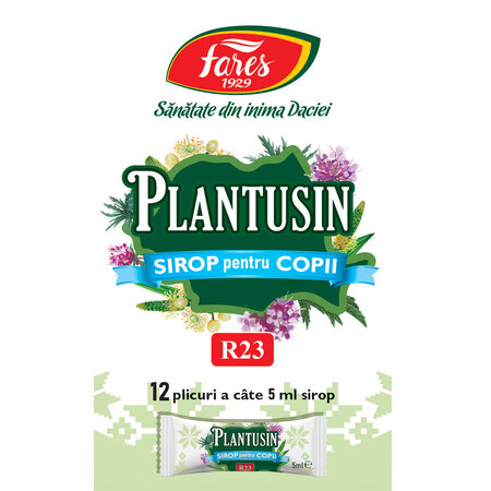 Sirop de tuse pentru copii Plantusin, 12 plicuri, Fares 620986