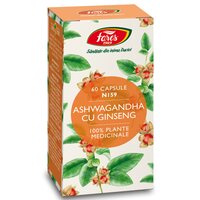 Ashwagandha cu ginseng, 60 capsule, Fares