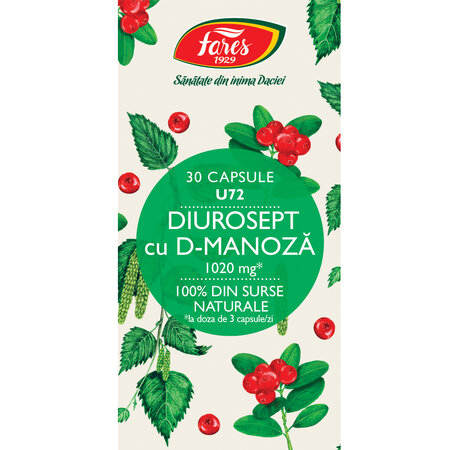 Diurosept cu D-Manoza, 30 capsule, Fares 614447