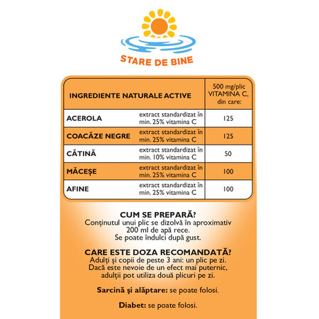 Vitamina C solubila, 10 plicuri, Fares 621131
