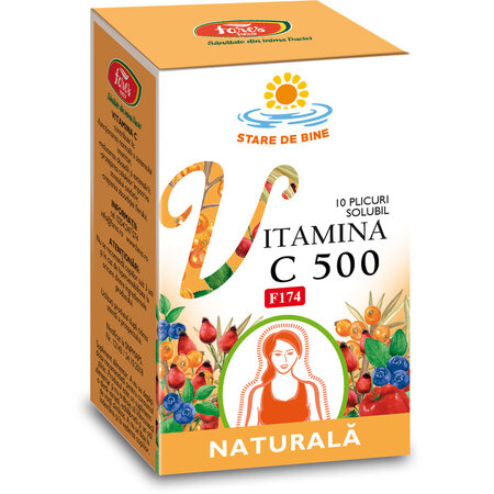 Vitamina C solubila, 10 plicuri, Fares
