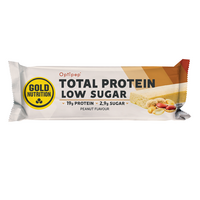 Baton proteic cu alune cu zahar redus Total Protein, 60 g, Gold Nutrition