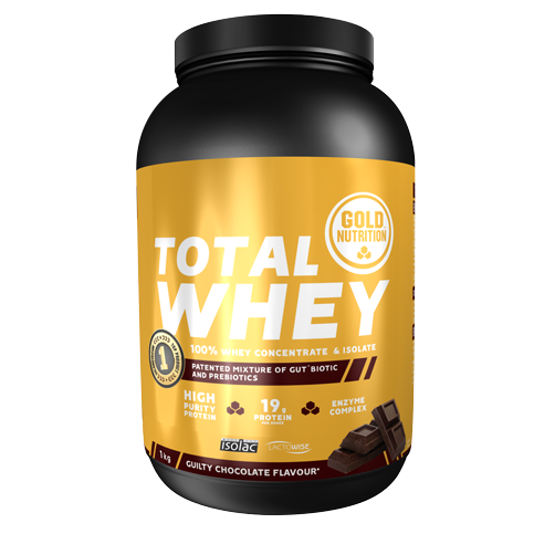 Total Whey Protein cu aroma de ciocolata, 1 kg, Gold Nutrition