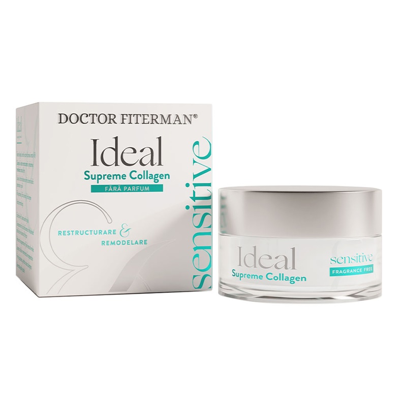 Crema de zi 45+ Ideal Sensitive Supreme Collagen, 50 ml, Doctor Fiterman