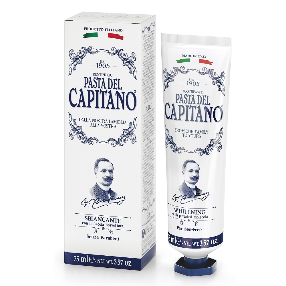 Pasta de dinti 1905 Whitening, 75 ml, Pasta del Capitan