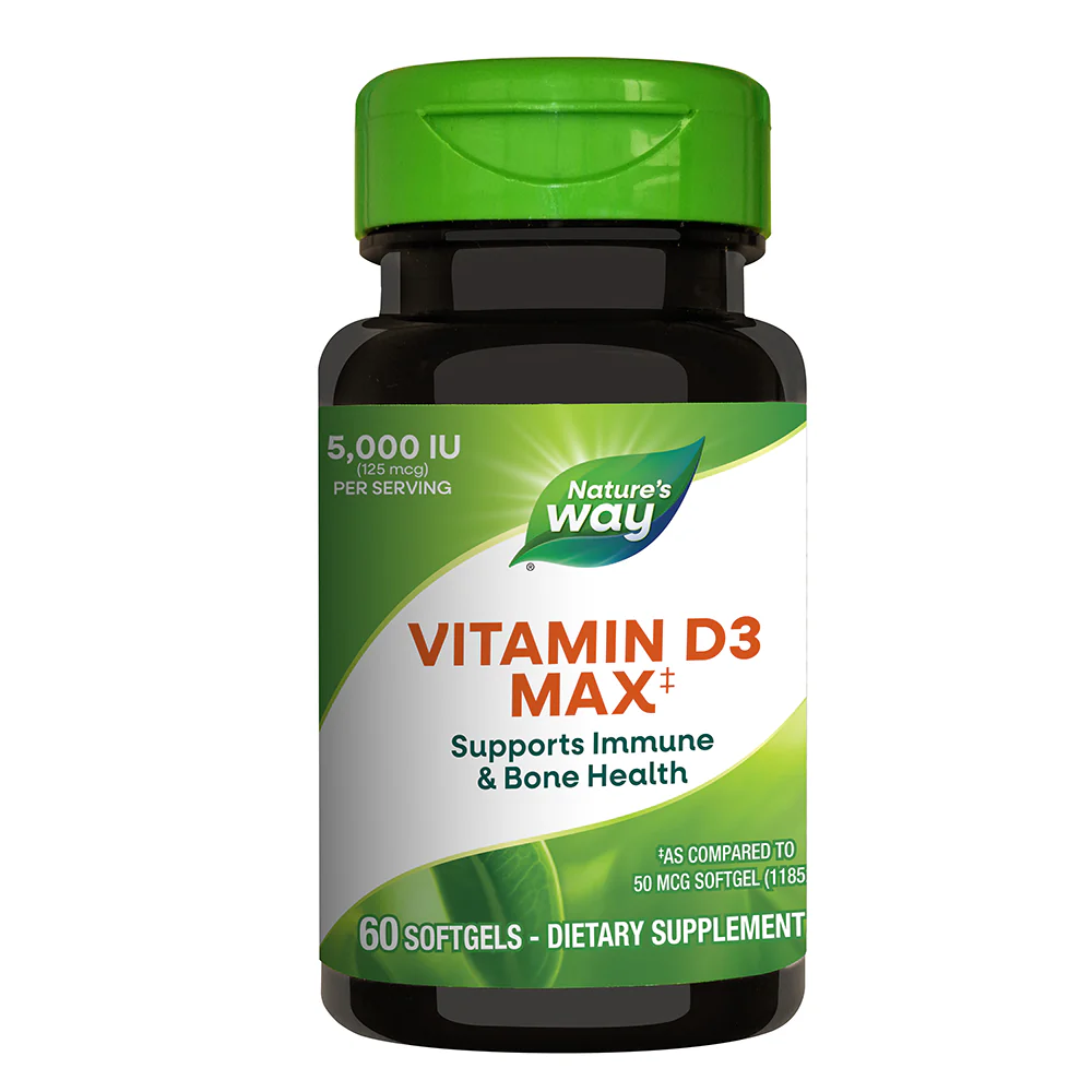 Vitamina D3 Nature's Way, 5000 UI, 60 capsule, Secom