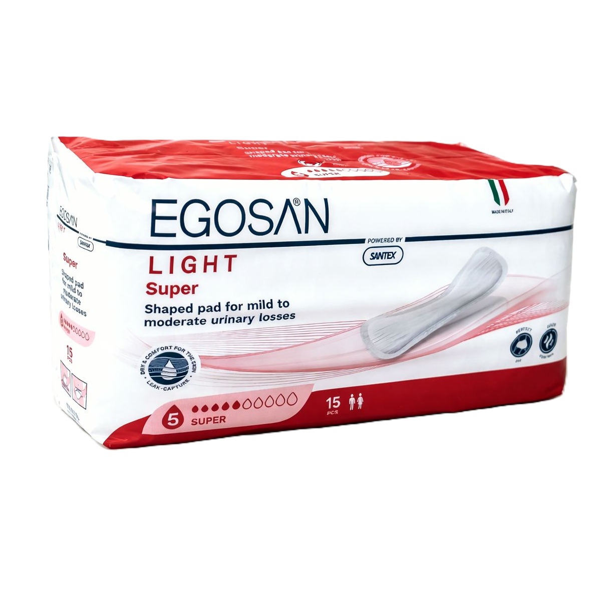 Absorbante 5 picaturi Light Super, 15 bucati, Egosan