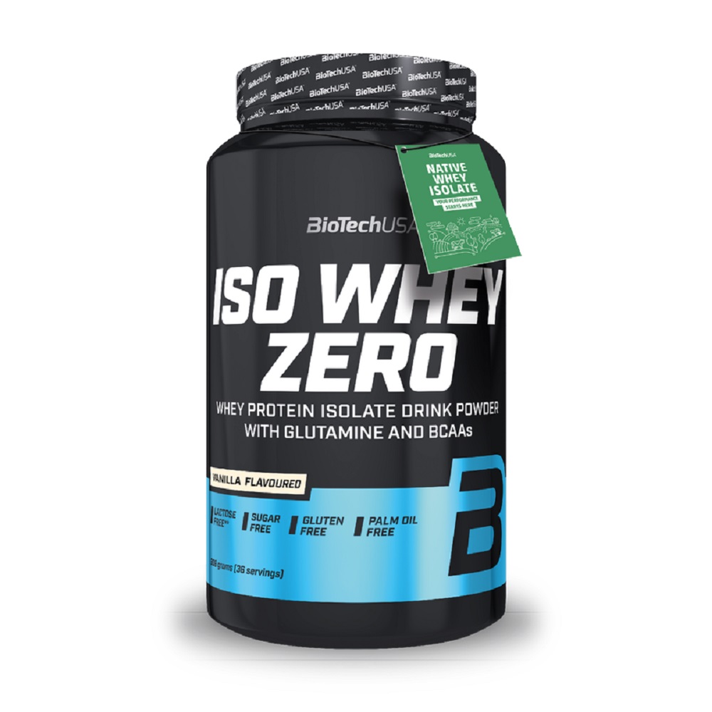 Pudra proteica Iso Whey Zero, Vanilla, 908 g, Biotech USA