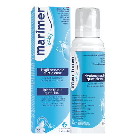 Spray nazal izotonic cu apa de mare Marimer Baby, 100 ml, Gilbert