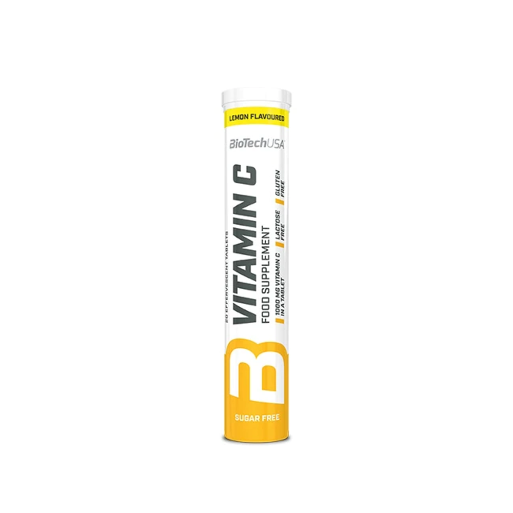 Vitamina C efervescenta, Lemon, 20 tablete, Biotech USA