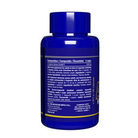Arginina, 90 capsule, Pro Nutrition 600325