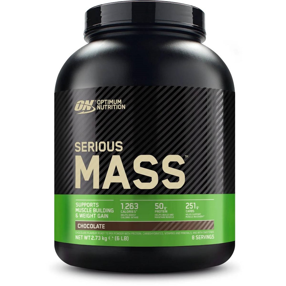 Pudra proteica cu gust de ciocolata tip gainer Serious Mass, 2730 g, Optimum Nutrition