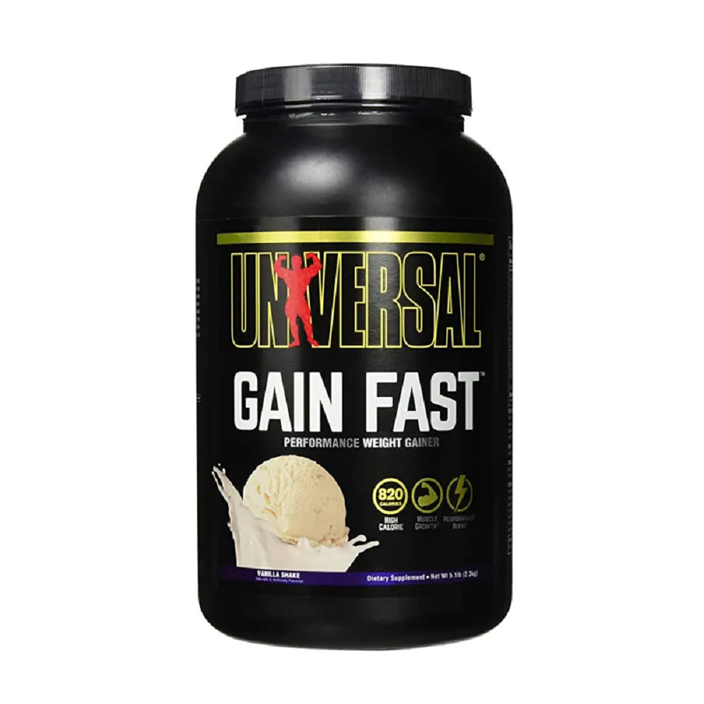 Pudra proteica tip gainer Gain fast, Vanilla, 2300 g, Universal