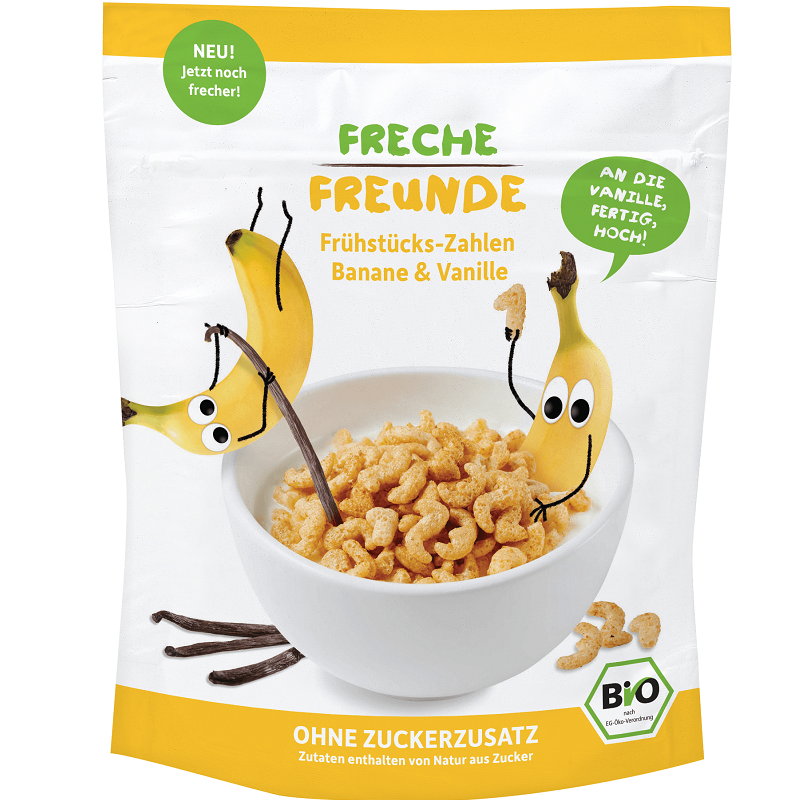 Cereale bio cu banane si vanilie, 125 g, Erdbar