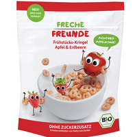 Cereale bio cu mere si capsuni, 125 g, Erdbar