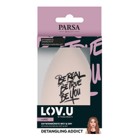 Perie de buzunar pentru descurcat Wet & Dry - Crem Lov.U, 1 bucata, Parsa