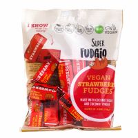 Caramaele Bio fara gluten cu aroma de capsuni, 150 g, Super Fudgio
