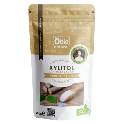 Zahar din mesteacan Xylitol, 250 g, Obio