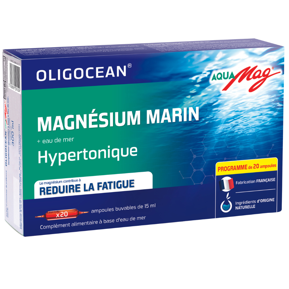 Magneziu marin hipertonic AquaMag, 20 fiole x 15 ml, Oligocean