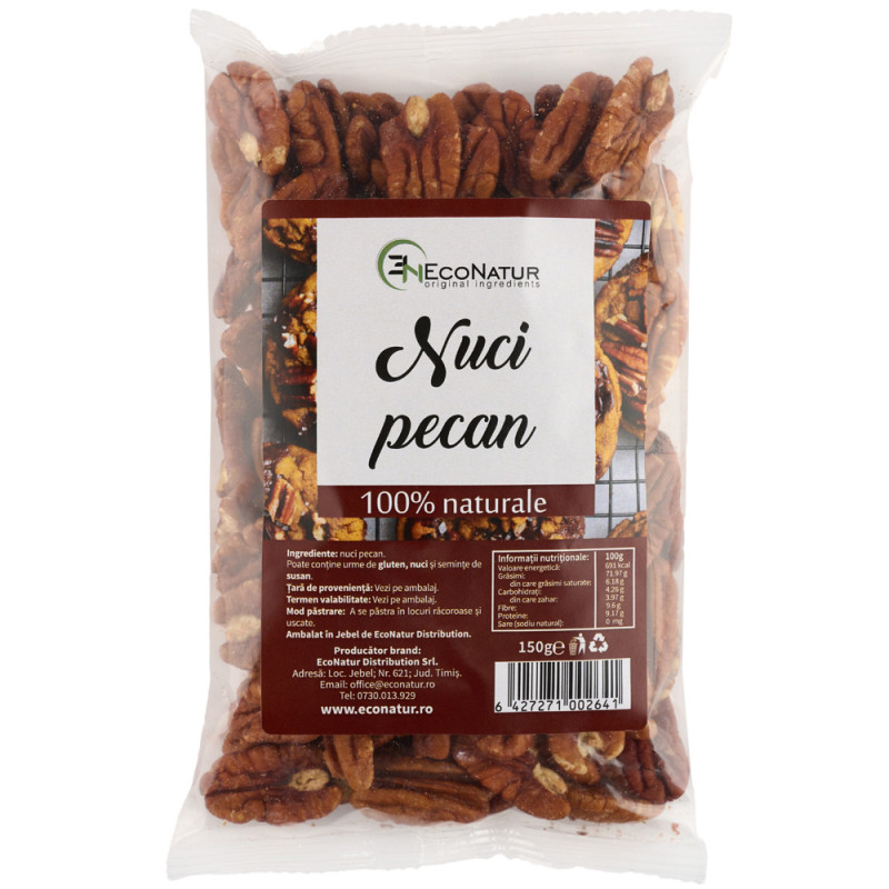 Nuci pecan, 150 g, EcoNatur