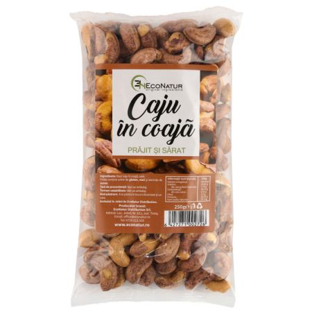 Caju in coaja prajite si sarate, 250 g, EcoNatur