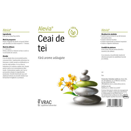 Ceai de tei, 40 g, Alevia  619239