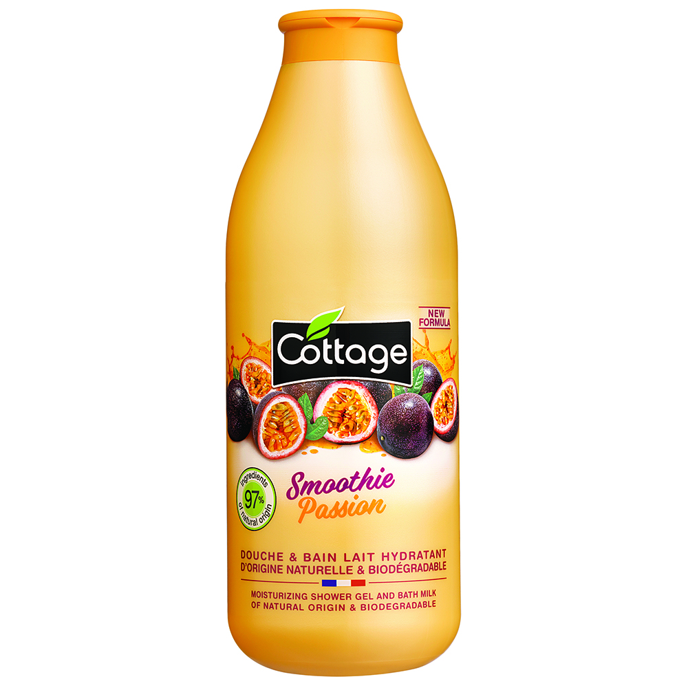 Lapte de dus hidrtatant Smoothie Passion, 750 ml, Cottage