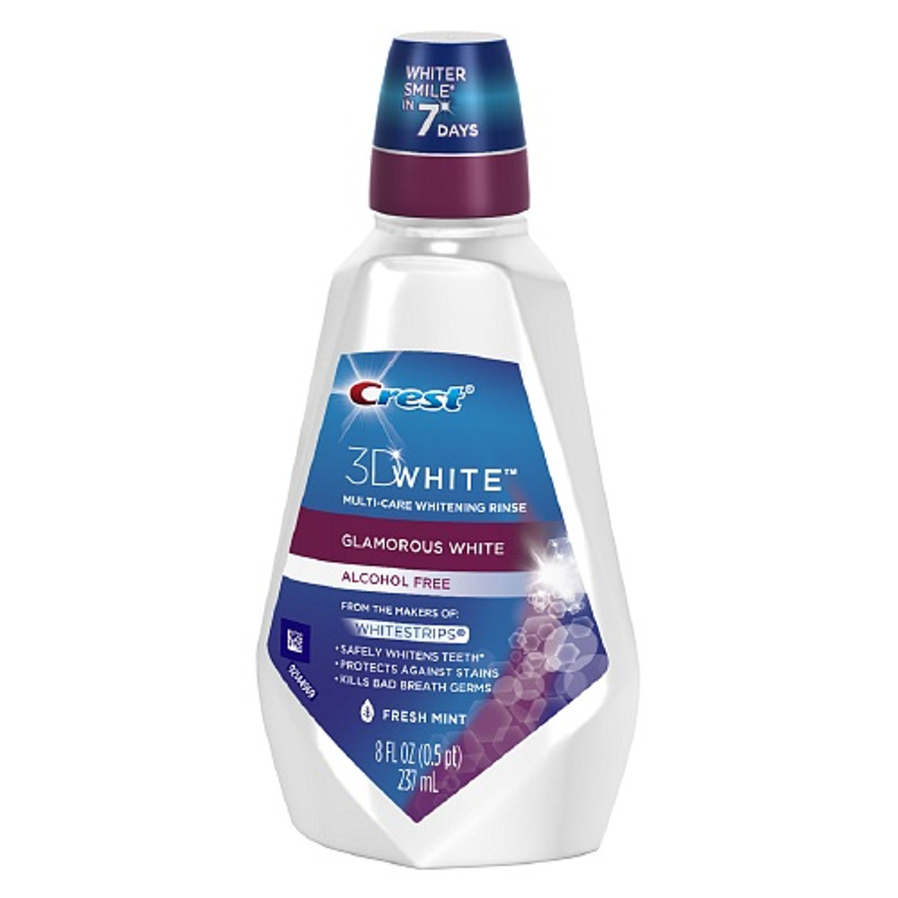 Apa de gura 3D White Glamorous, 237 ml, Crest