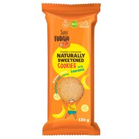 Biscuiti bio cu agave si banane, 130 g, Super Fudgio
