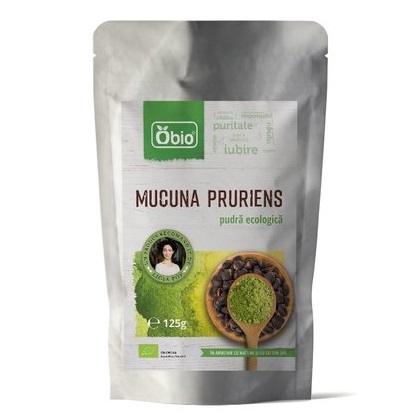 Mucuna Pruriens pudra raw bio, 125 g, Obio