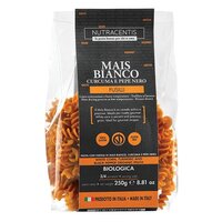 Paste bio fara gluten din faina de porumb alb cu turmeric si piper, 250 g, Nutracentis