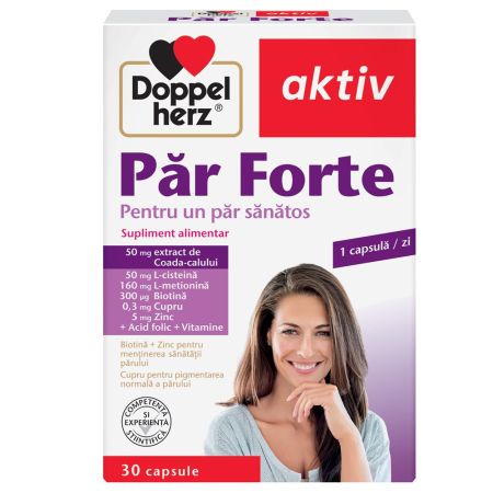 Capsule cu vitamine pentru par, Par Forte, 30 capsule, Doppelherz