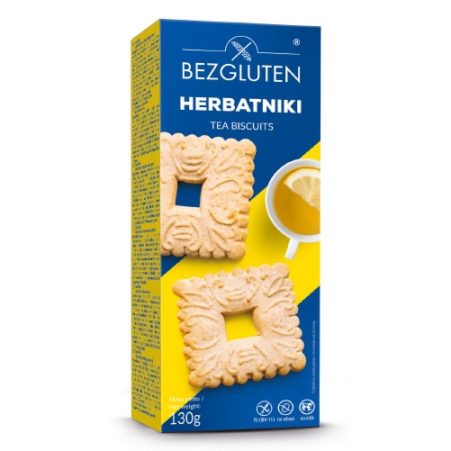 Biscuiti fara gluten pentru ceai, 130 g, Bezgluten