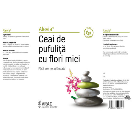 Ceai de pufulita cu flori mici, 50 g, Alevia 619233