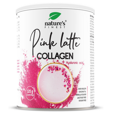Colagen latte pink cu acid hialuronic, 125 g, Nutrisslim