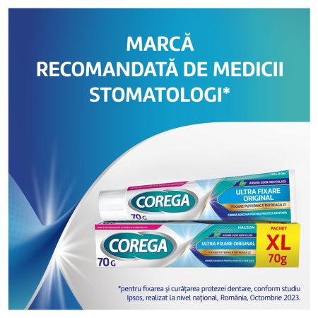 Crema adeziva pentru proteza dentara Original Corega, 70 g, Haleon 683645