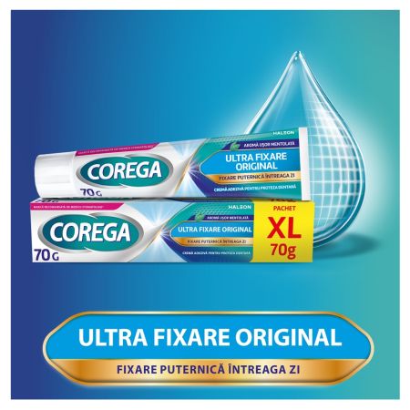 Crema adeziva pentru proteza dentara Original Corega, 70 g, Haleon 683641