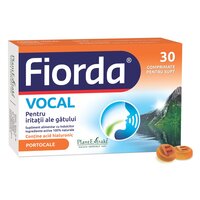 Fiorda Vocal cu aroma de portocale, 30 comprimate, Plant Extrakt