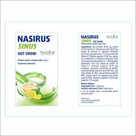 Nasirus Sinus Hot drink, 10 plicuri, Plant Extrakt 734333