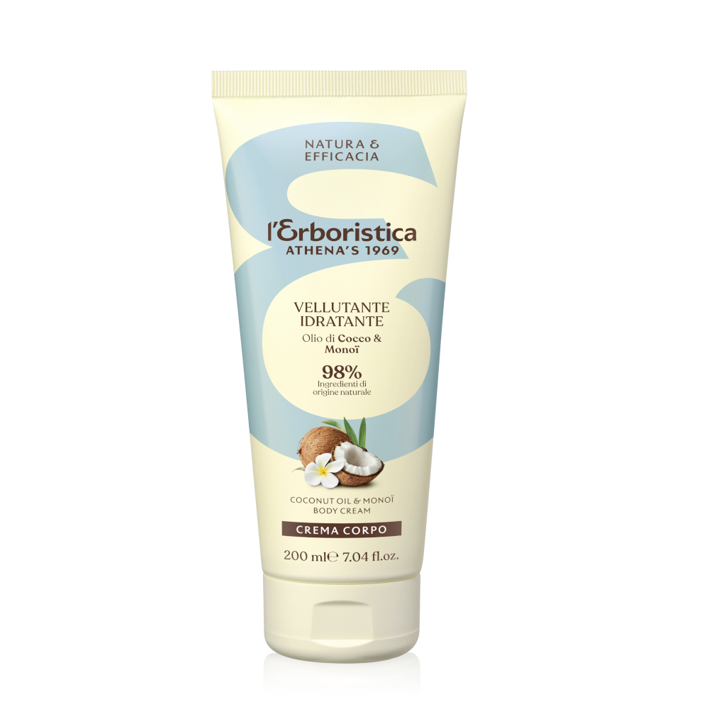 Crema vegana de corp cu nuca de cocos, 200 ml, L'Erboristica