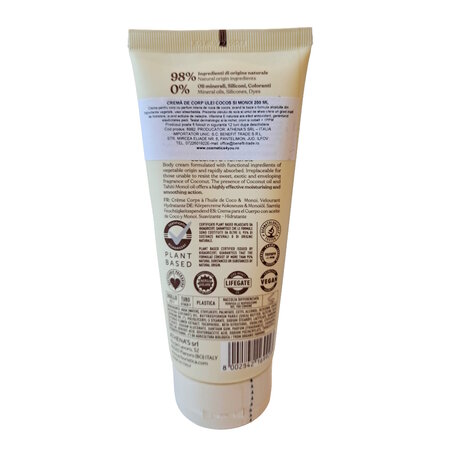 Crema de corp cu ulei de cocos si monoi, 200 ml, L'Erboristica 710509