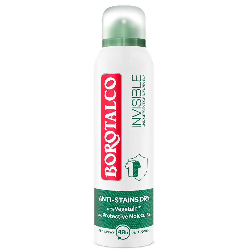 Deodorant spray antiperspirant Invisible Original, 150 ml, Borotalco