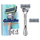 Aparat de ras cu aloe Skinguard Sensitive cu 1 rezerva, Gillette 558206