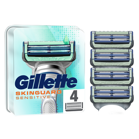 Rezerve pentru aparatul de ras cu aloe Skinguard Sensitive, 4 bucati, Gillette 558217