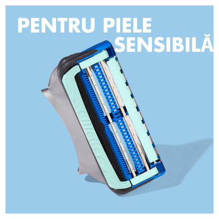 Rezerve pentru aparatul de ras cu aloe Skinguard Sensitive, 4 bucati, Gillette 558214