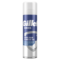 Spuma de ras cu efect de balsam cu unt de cacao Series, 250 ml, Gillette