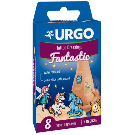 Plasturi pentru copii Fantastic Tattoo, 8 bucati, Urgo