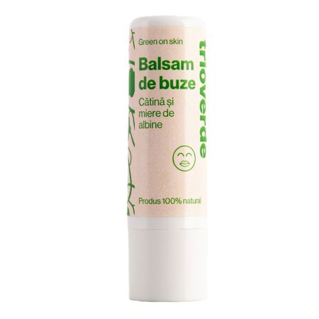 Balsam de buze cu catina si miere de albine 100% natural, 5 g, Trio Verde