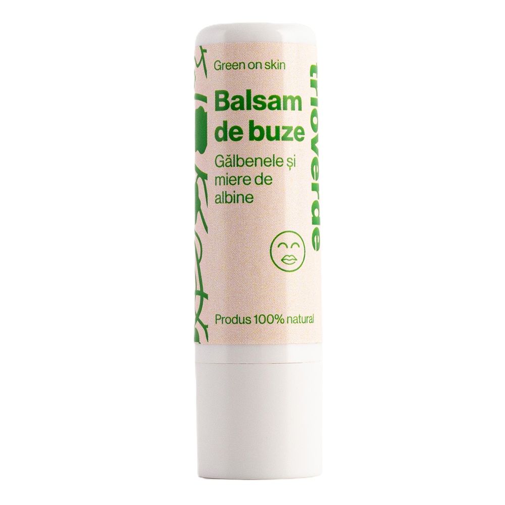 Balsam de buze cu galbenele si miere de albine, 5 g, Trio Verde